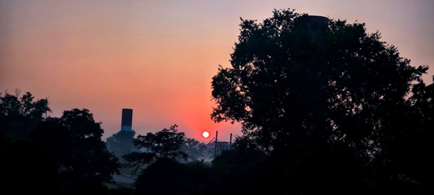 Abendrot über Nepal